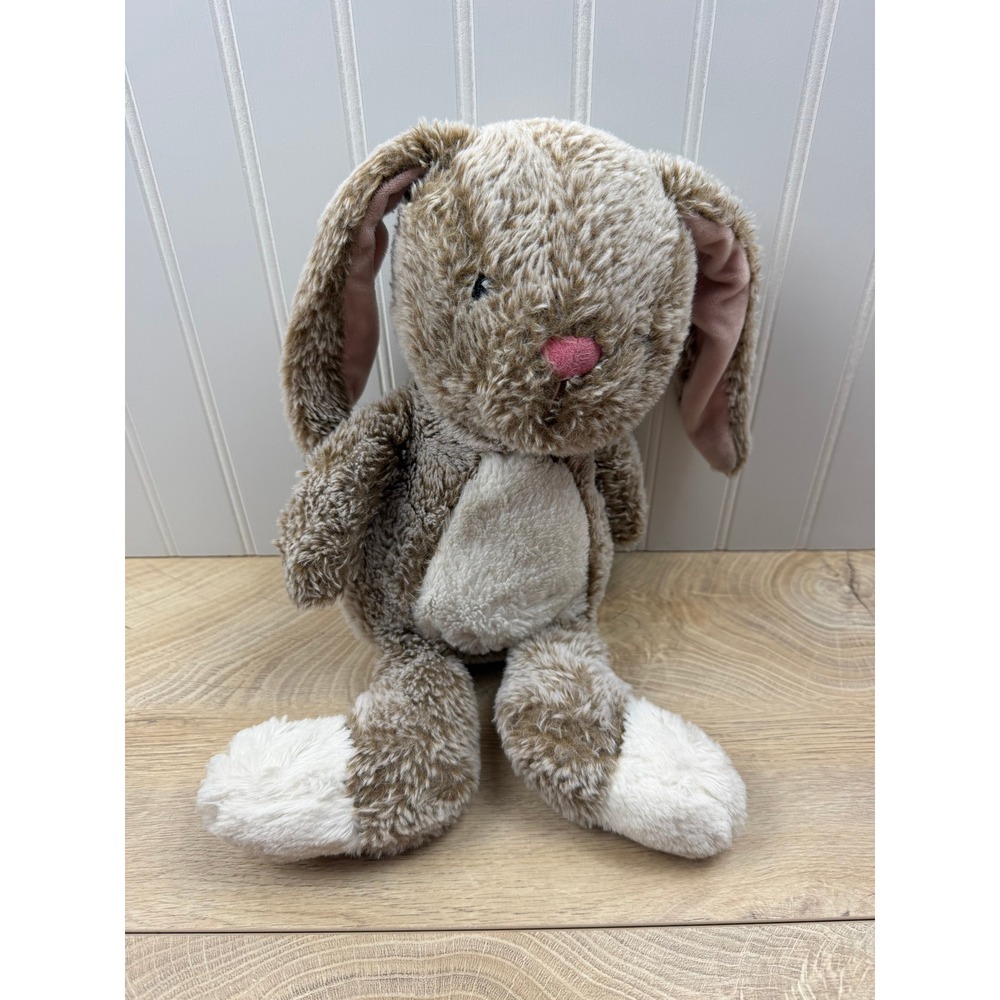 Animal Adventure Brown White Bunny Rabbit Plush Stuffed Animal Floppy Ears 12 in